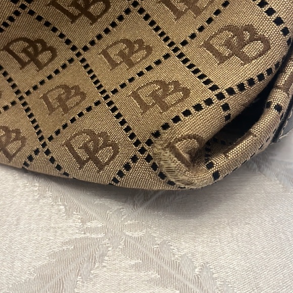 EUC Dooney & Bourke canvas tan & brown tote. - Picture 9 of 16